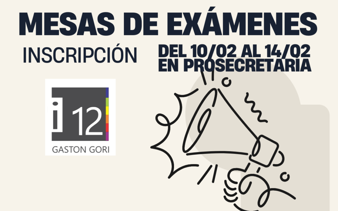 Mesas de exámenes Febrero-Marzo